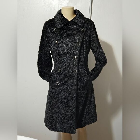 WHAT GOES AROUND COMES AROUND Black Coat Jacket S Anthropologie. GC - Picture 1 of 16